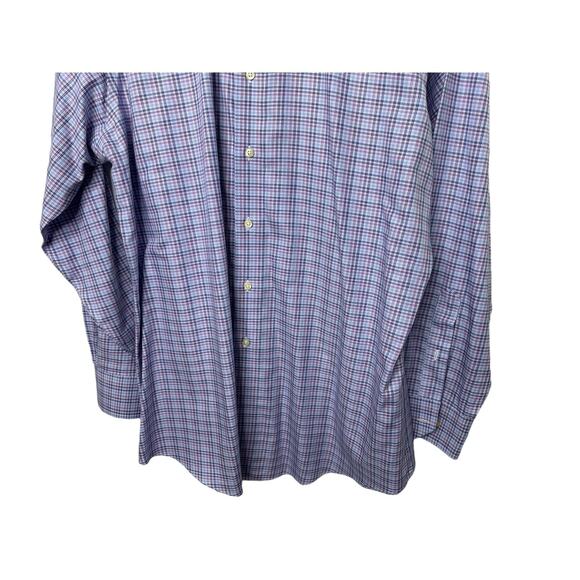 Brooks Brothers Purple Plaid Long Sleeve Button-Down Shirt Men's 17-4/5 - Picture 3 of 5